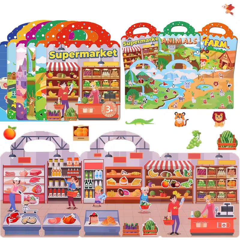 Reusable Sticker Book for Kids Paper