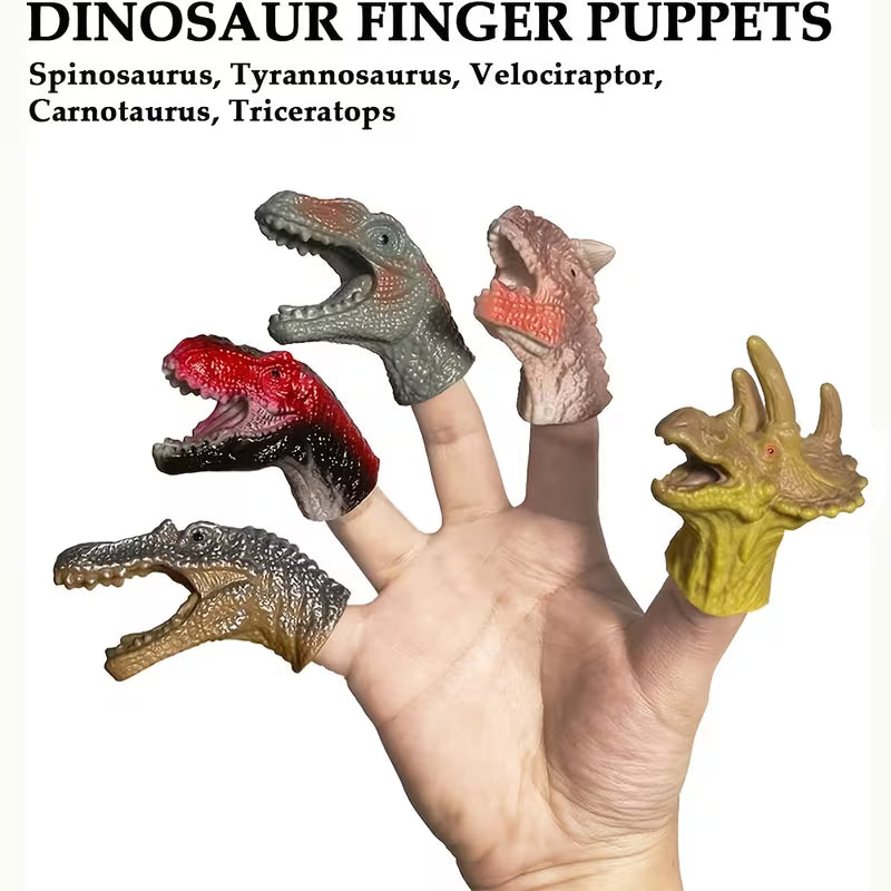 Simulation Dinosaur Finger Puppets Collection