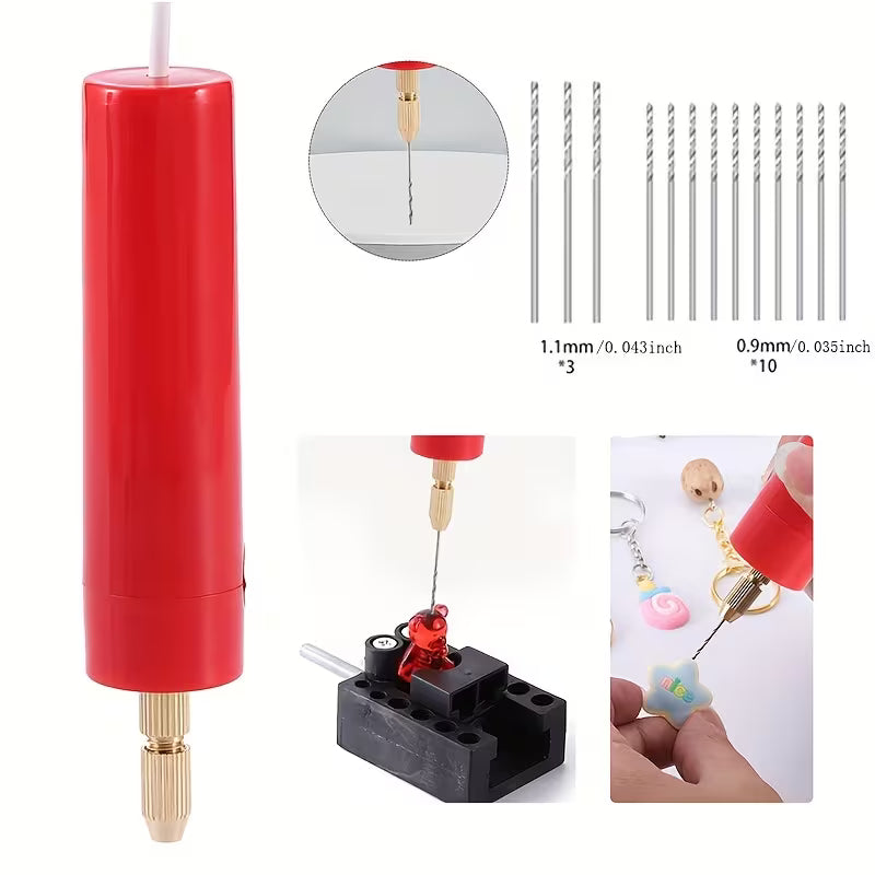 USB-Powered Mini Electric Drill with Corded USB Operation & Pen-Style Rotary Tool Suitable for DIY