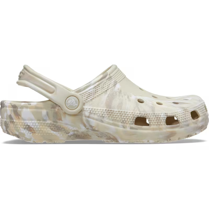 Crocs Unisex-Adult Classic Marbled Tie Dye Clog, Bone/Multi, 5 Men/7 Women