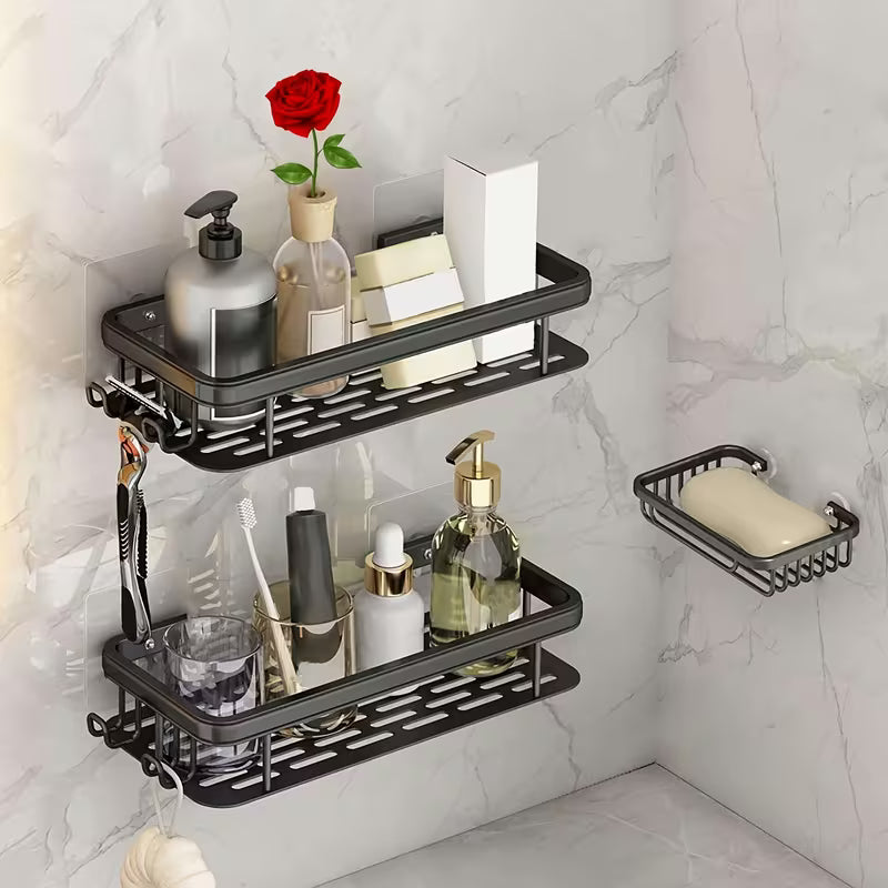 Large Capacity Wall-mounted Shower Caddy Plastic