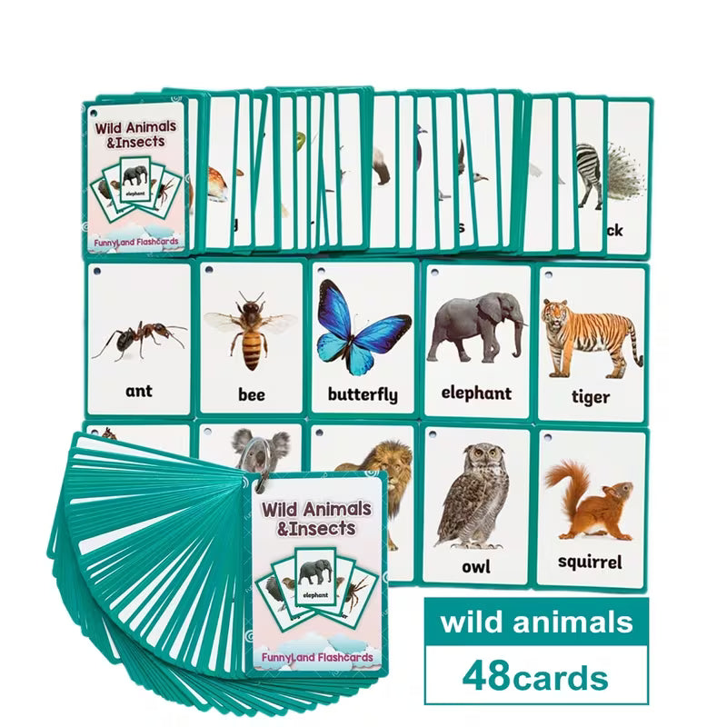 Wild Animals Flash Cards