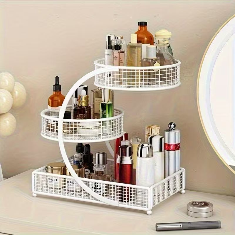 A Vertical Shelf Made of Painted Metal, Designed for Use As a Dresser Shelf Without The Need