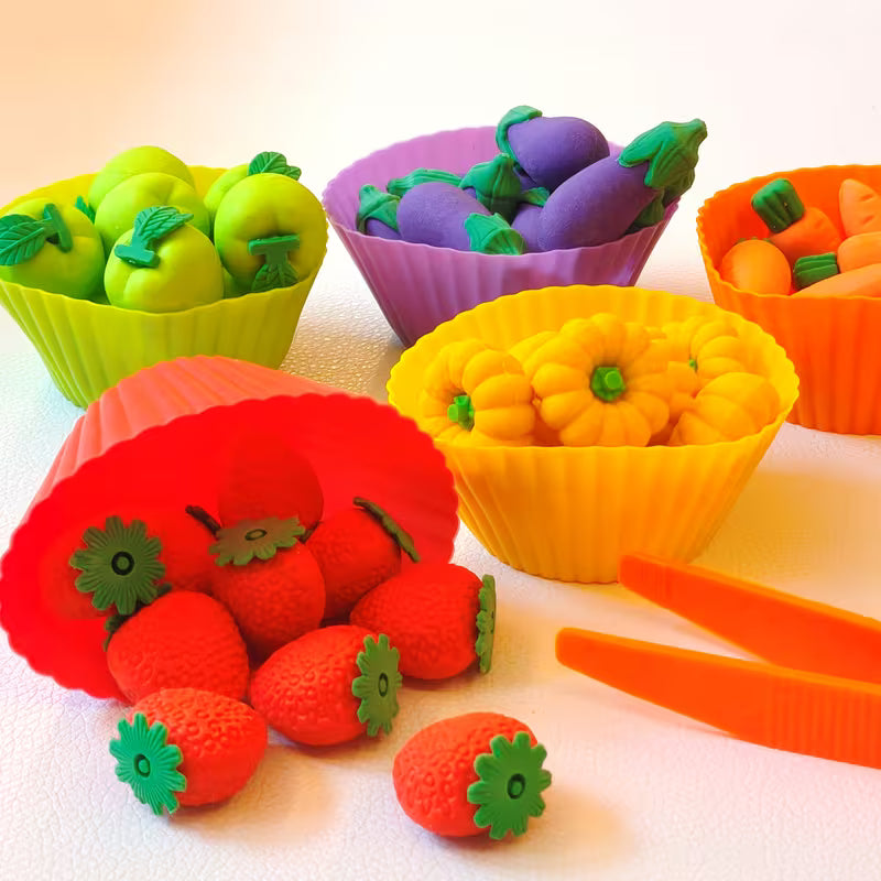 Set of 56-Piece for Sorting and Counting Vegetables