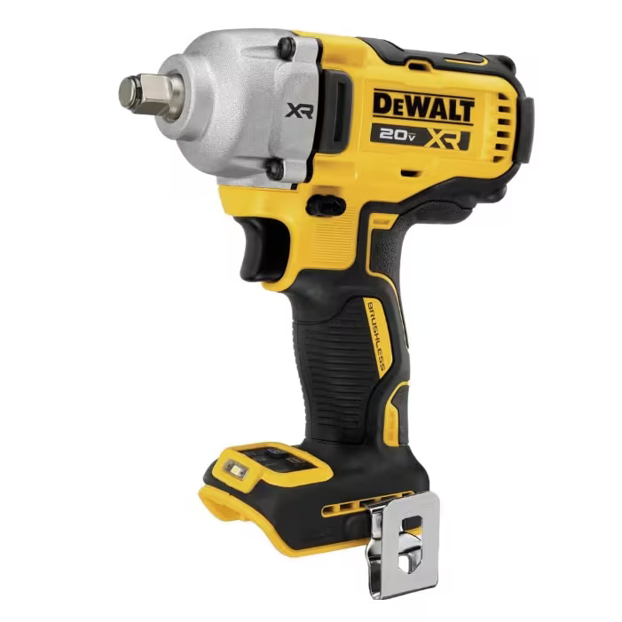 DEWALT 20V MAX Cordless Impact Wrench, 1/2' Hog Ring, DCF891B Includes LED Work Light and Belt Clip