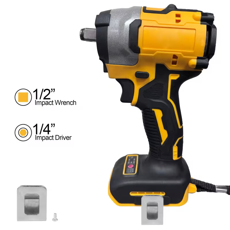 1/2-Inch Cordless Brushless Impact Wrench, Includes Belt Clip