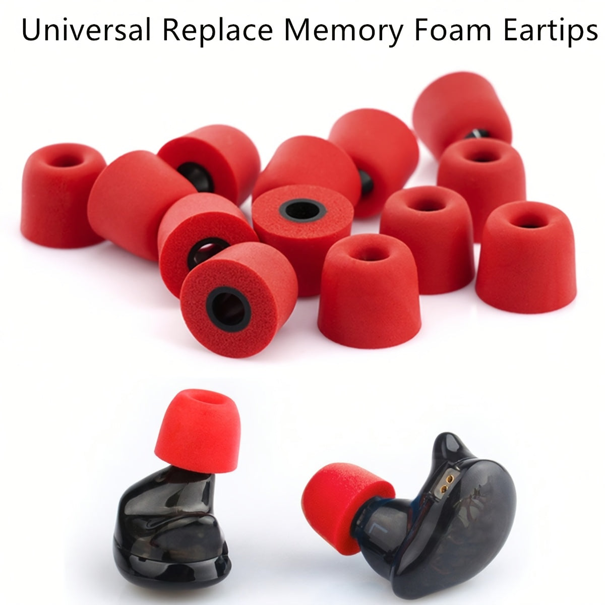 4pcs/8pcs Universal Memory Foam Ear Tips, Slow Rebound And Comfortable Set