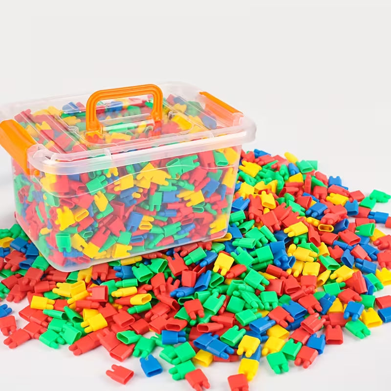 Set Plastic Toy Rocket Small Building Block Particle Assembly Toy, Plastic