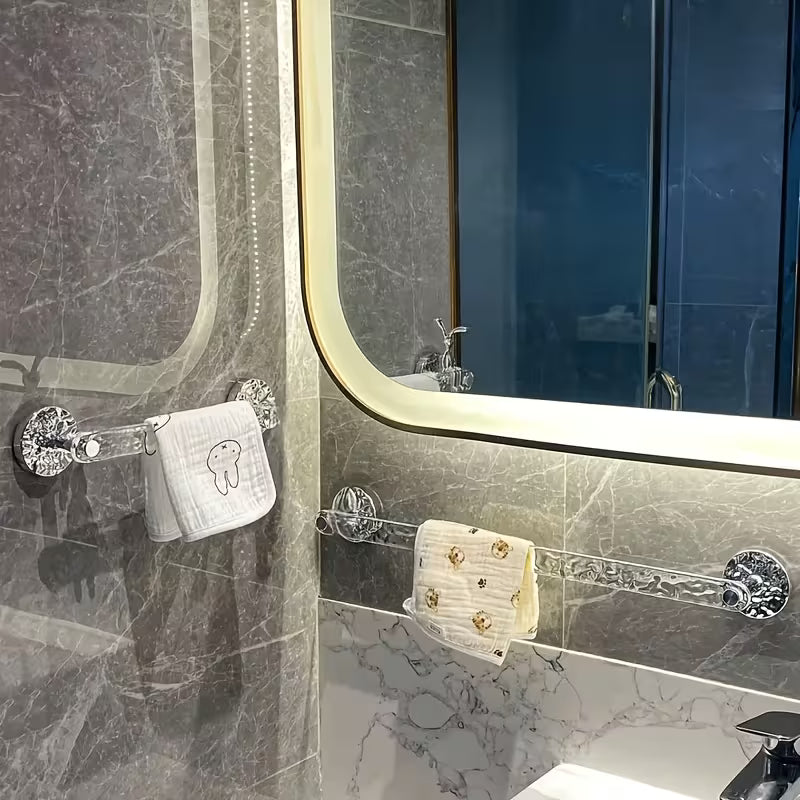 Wavy Towel Rack, No Drilling, Bathroom Storage Rack, Acrylic