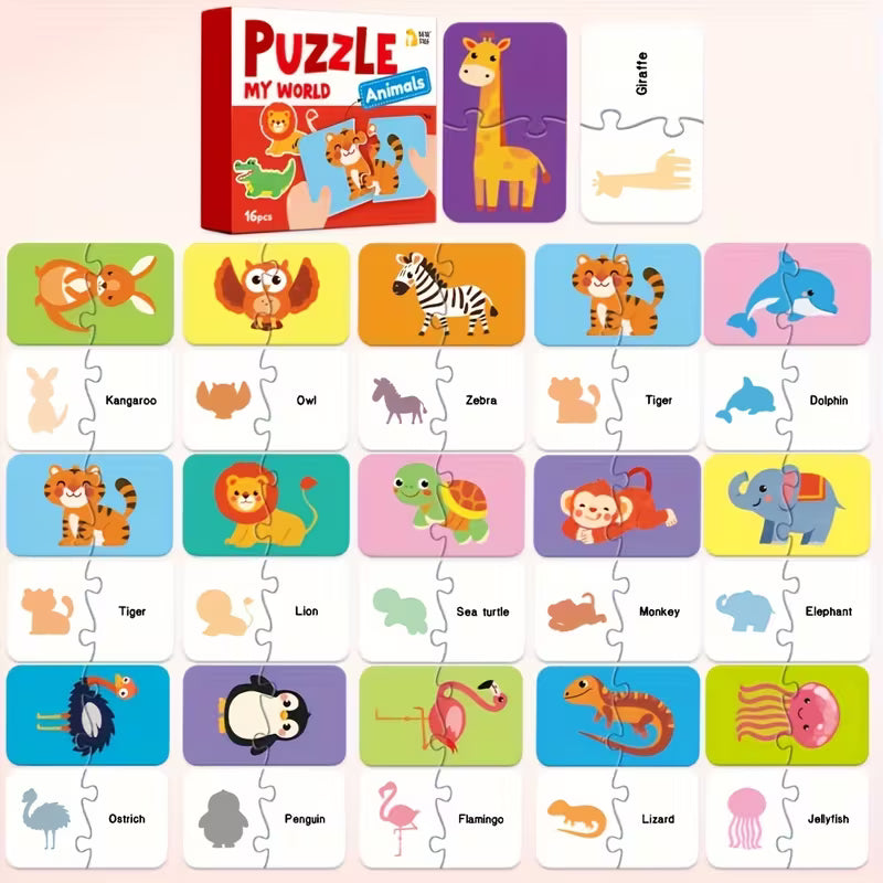 16/32/48-Piece Educational Jigsaw Puzzles
