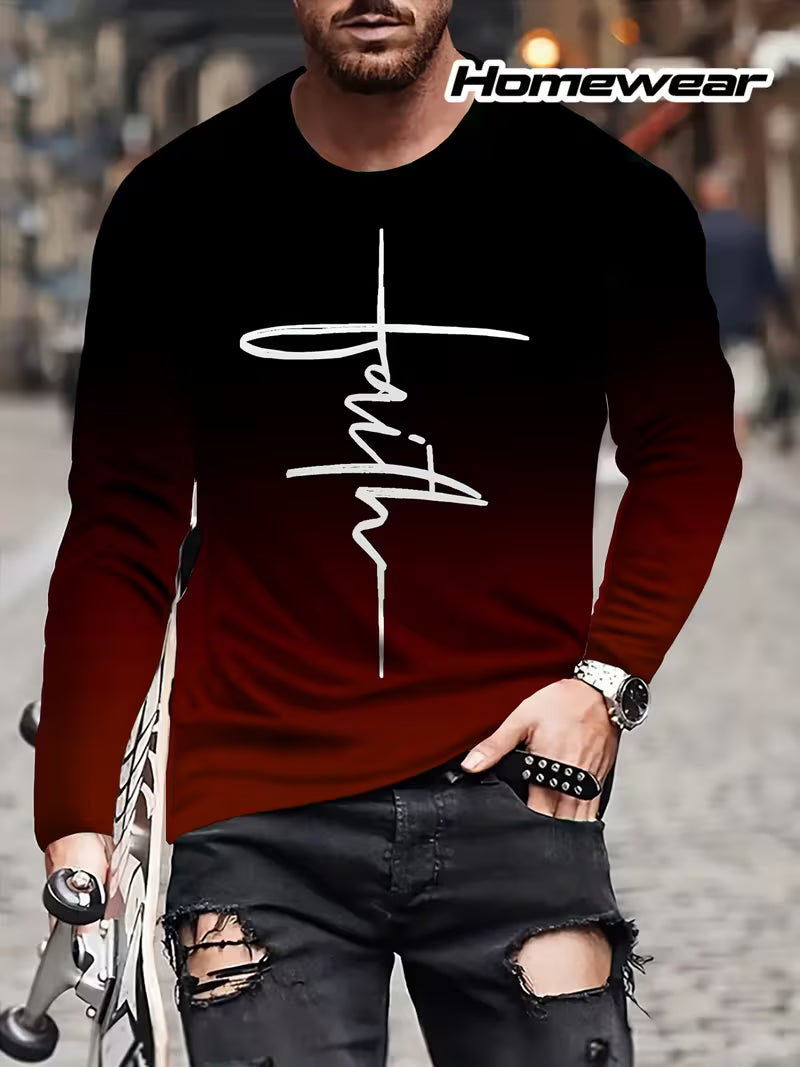 Stylish Long-Sleeve Homewear, Black