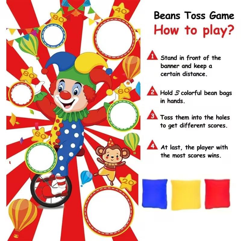 Carnival Bean Bag Toss Game Banner