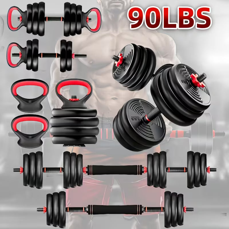 Adjustable Dumbbell Set 20LBS/35LBS/55LB/70LBS/90Lbs Free Weights Dumbbells, 4 in 1 Weight