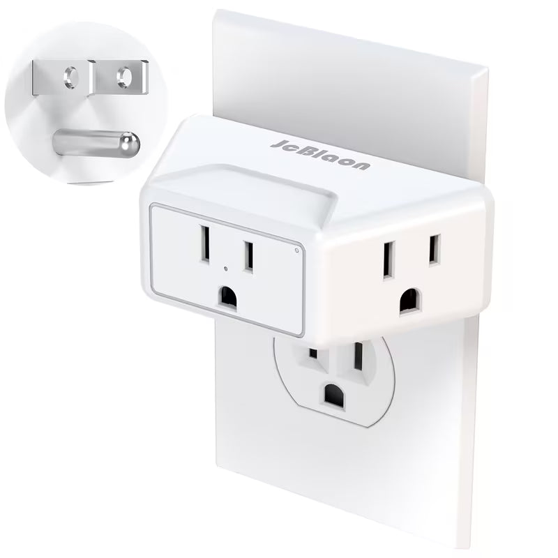 Wall Outlet Extender, 3in 1 Wall Plug Splitter, 3 Way