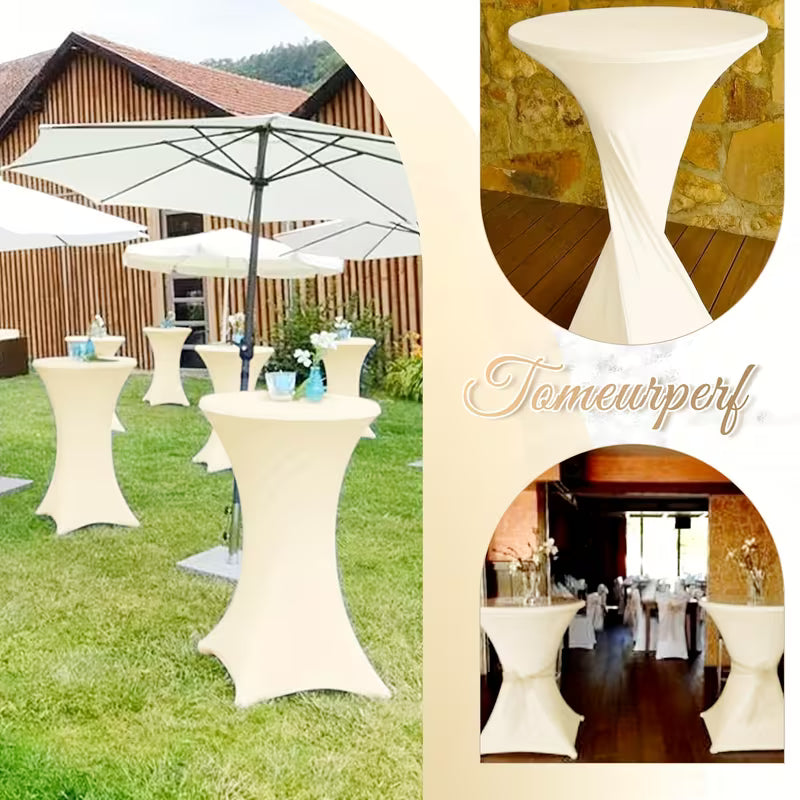 10pcs Cocktail Table Covers Stretch Spandex Tablecloth 32"x43" Cocktail Table Cover