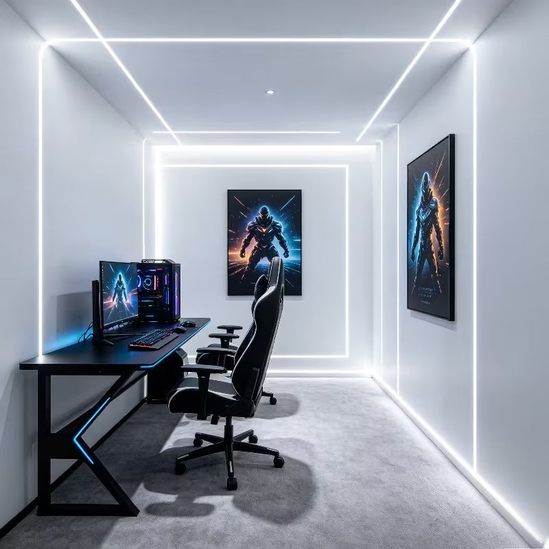 White Touch-sensitive LED Neon Light Strip, Smart Light Strip, USB Flexible Light Strip.