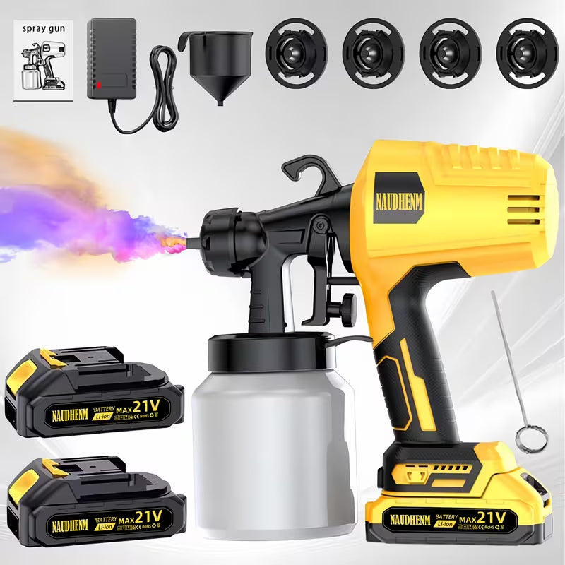 Paint Sprayer 30000RPM High Speed for 20V Battery 47.34oz High Capacity Container Spray Paint Gun