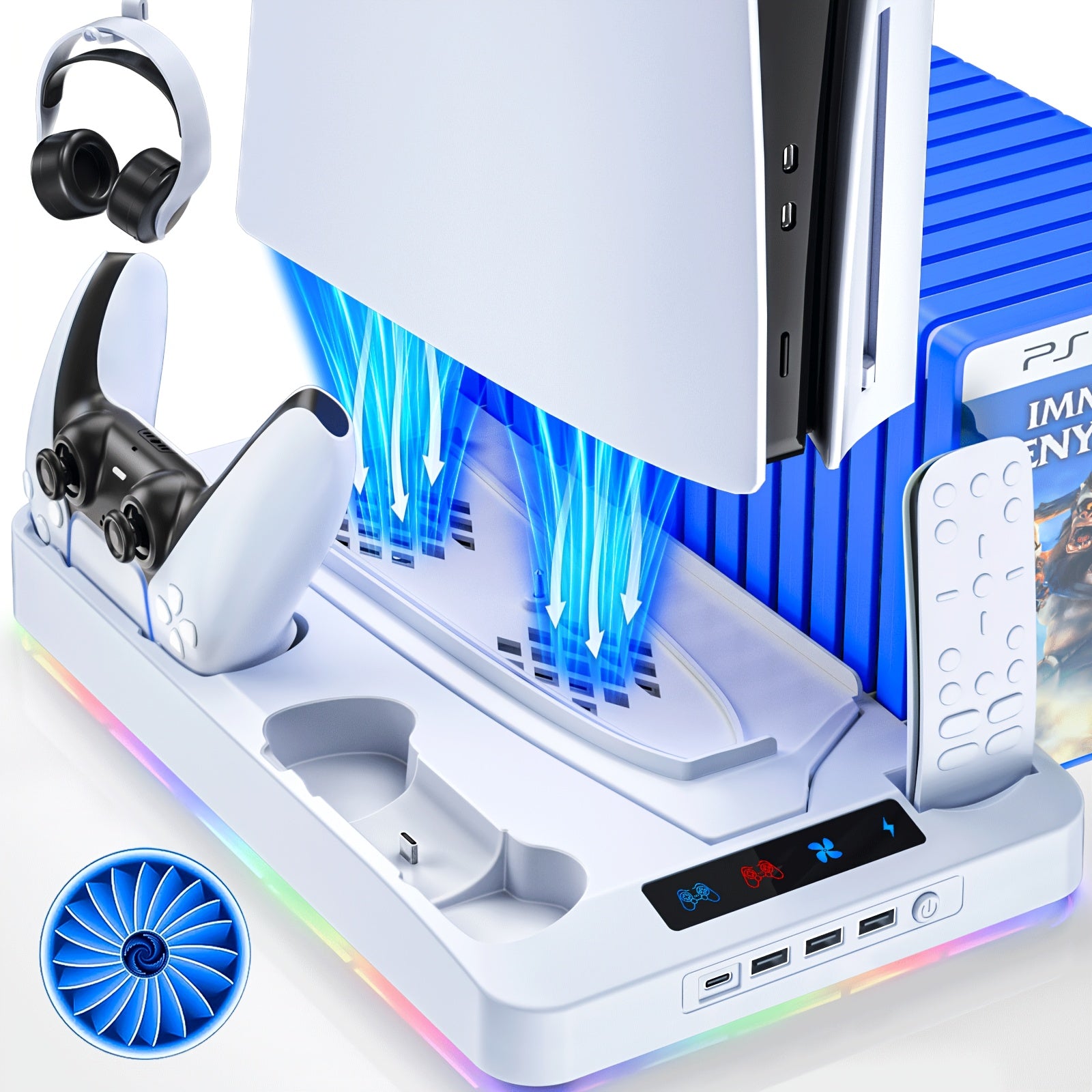 Cooling Station for PS5/Slim, Cooling Stand