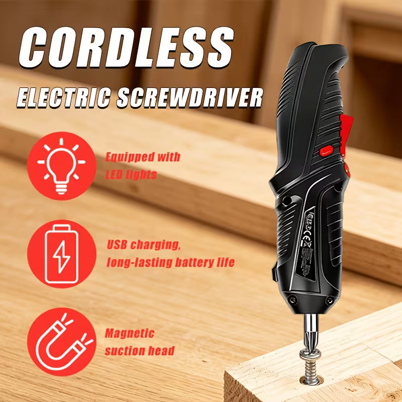 Multi-Functional Electric Screwdriver with 2 Batches of Head Additions