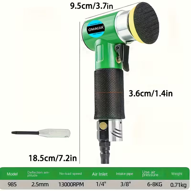1"/2"/3" Orbit Air-Powered Pneumatic Sander & Polisher
