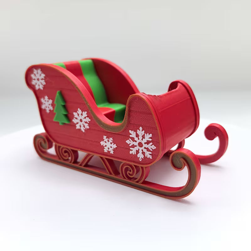 An Ideal Decorative Gift for Christmas - A 3D Printed Christmas Sleigh Figurine