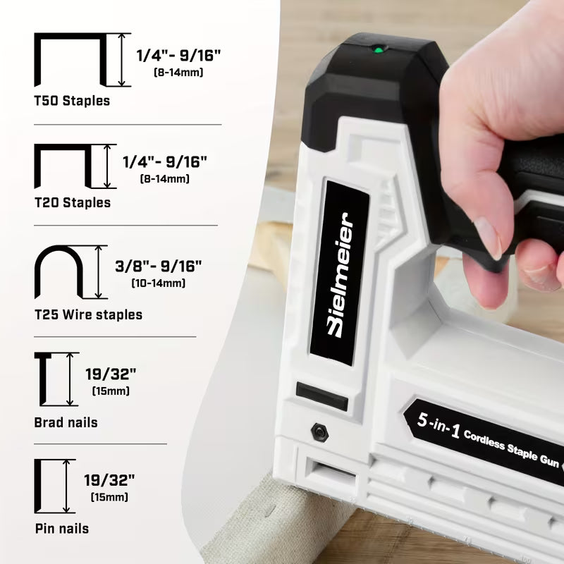 Bielmeier 4V Cordless 5-in-1 Stapler/nailer Kit