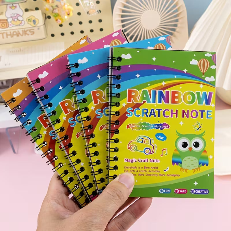 24 Pack Rainbow Scratch Art Notebooks