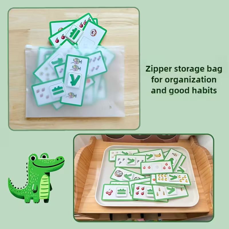 1 Set Greedy Crocodile Developmental Thinking Training Math Game Model