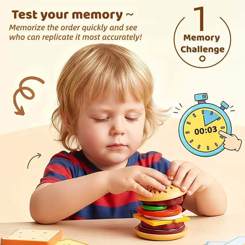 Hamburger Stacking & Sequencing Toys for Kids
