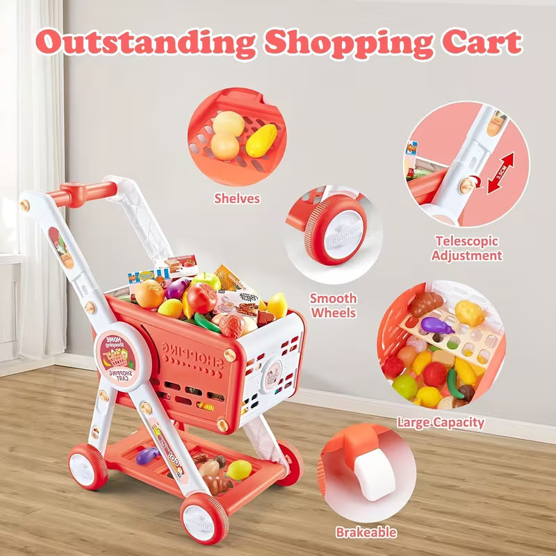31-Piece Set of Play Shopping Carts