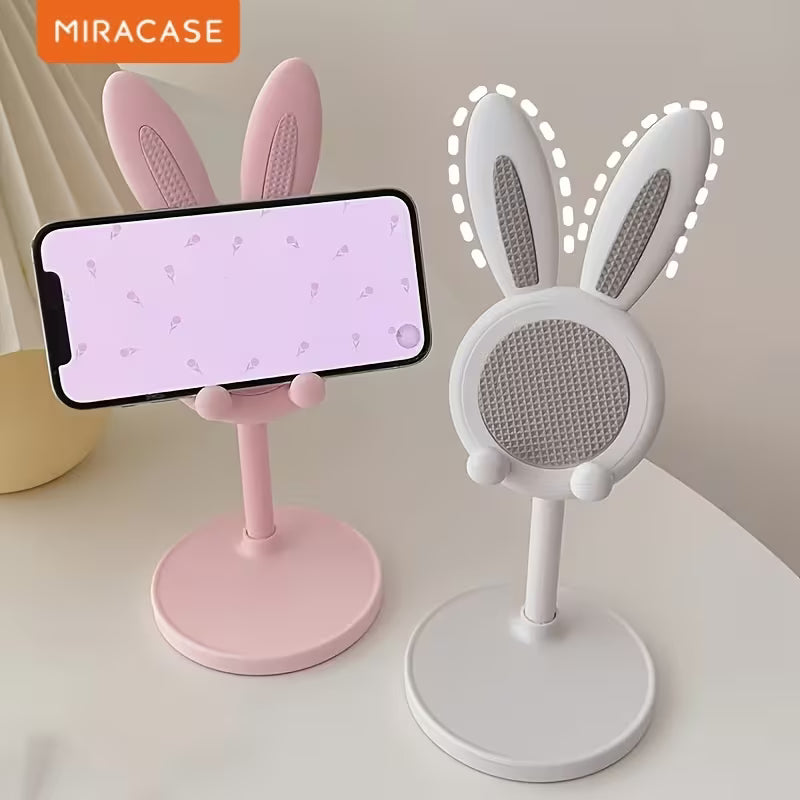 Easter Bunny Phone Stand - Cute Pink Floral, Pink