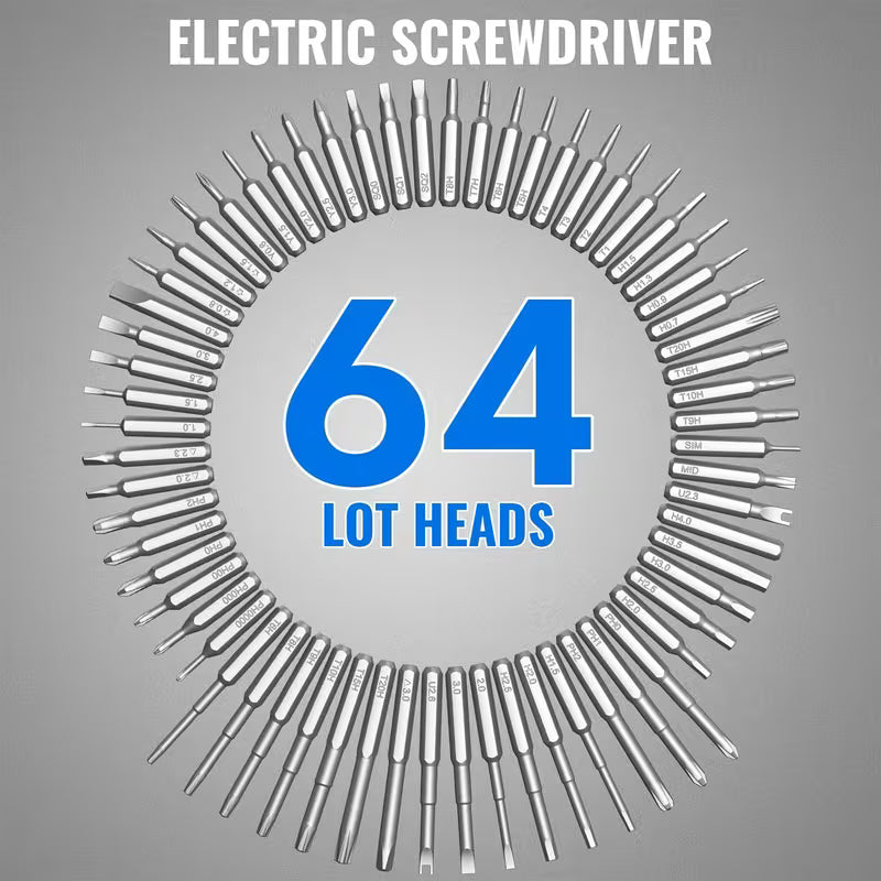 Compact Electric Screwdriver, 68-In-1 Power Set, Rechargeable Precision Screwdriver