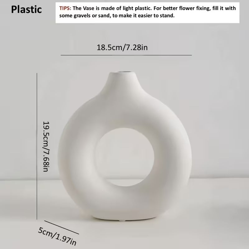 Creatively Shaped Plastic Vase, Made of Drop-resistant Plastic, Plastic