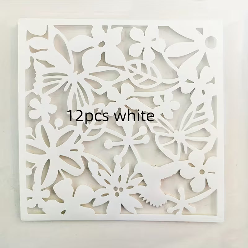 12pcs Art Deco Plastic Room Divider Panels