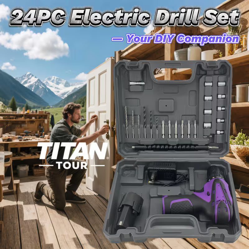 21V Cordless Impact Wrench Wireless Drill Kit Purple or Pink 1200mAh