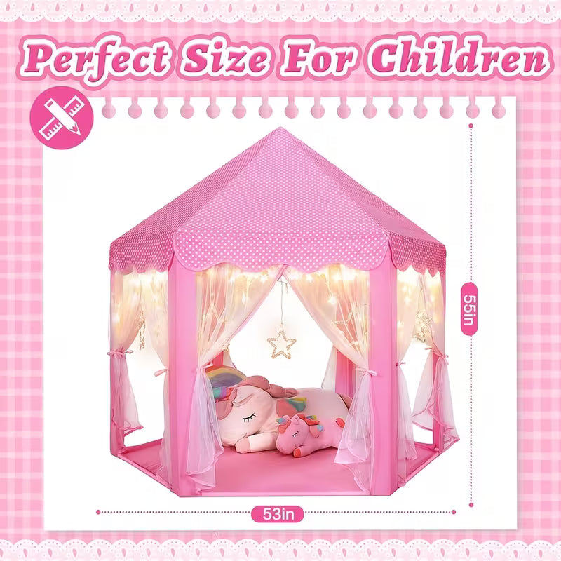 Pink Princess Hexagon Game Tent