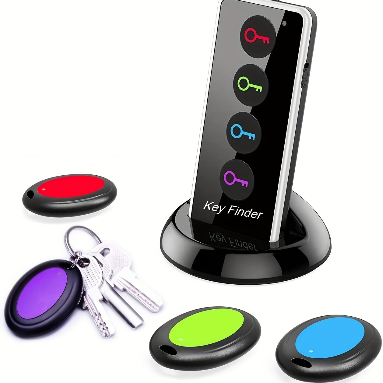 Key Finder with 1 Transmitter And 4 Receivers, Equipped