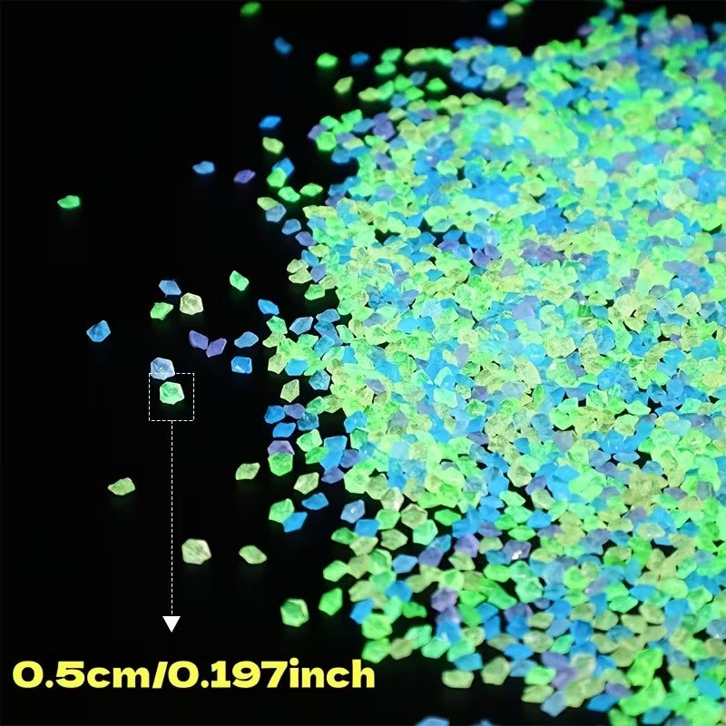 Glow-In-Dark Outdoor/Luminous Pebbles Set, Resin