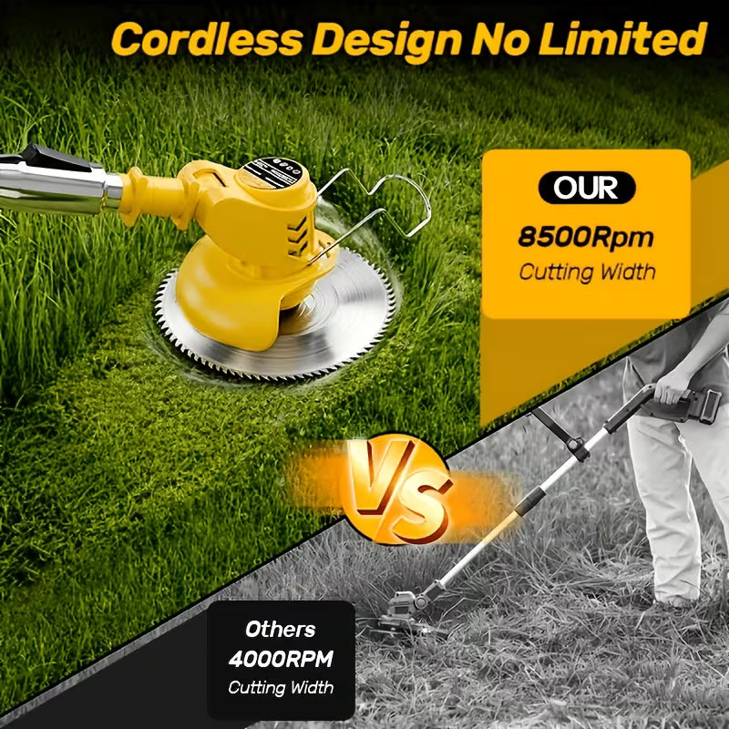 5200mAh Portable Cordless Electric Lawnmower for Home Use, Garden Weeder/cordless Trimmer