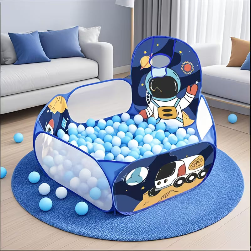 Navy Blue Hexagonal Space-themed Ball Pit Kids' Tent