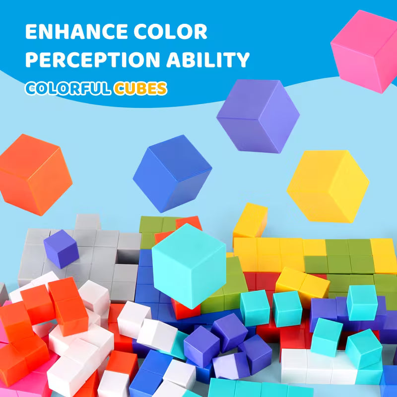 100-Piece Colorful Magnetic Building Blocks and Cubes