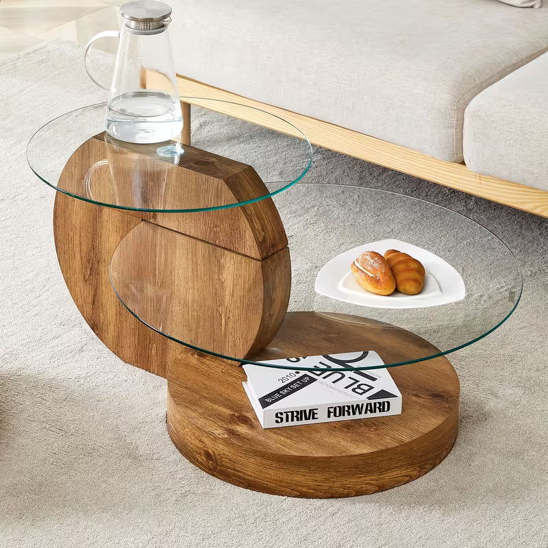 Glass Coffee Table, Modern Coffee Table, Wood