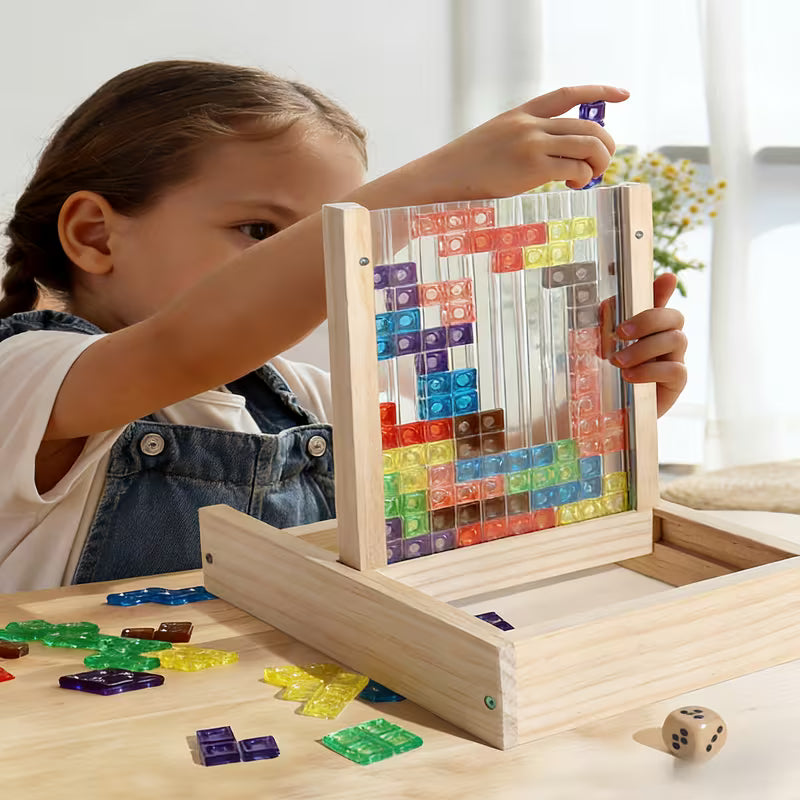 3D Relax Puzzle Toy with Wooden Storage Box
