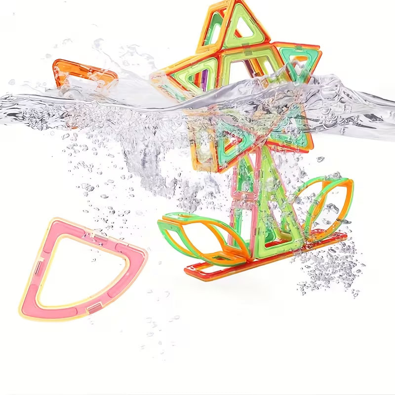 72/60-Piece Magnetic Tiles Kids Toys