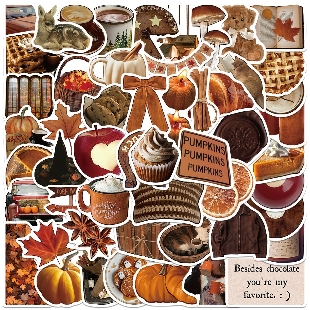 New Autumn Ins-Style Stickers, DIY Cartoon Stickers Set