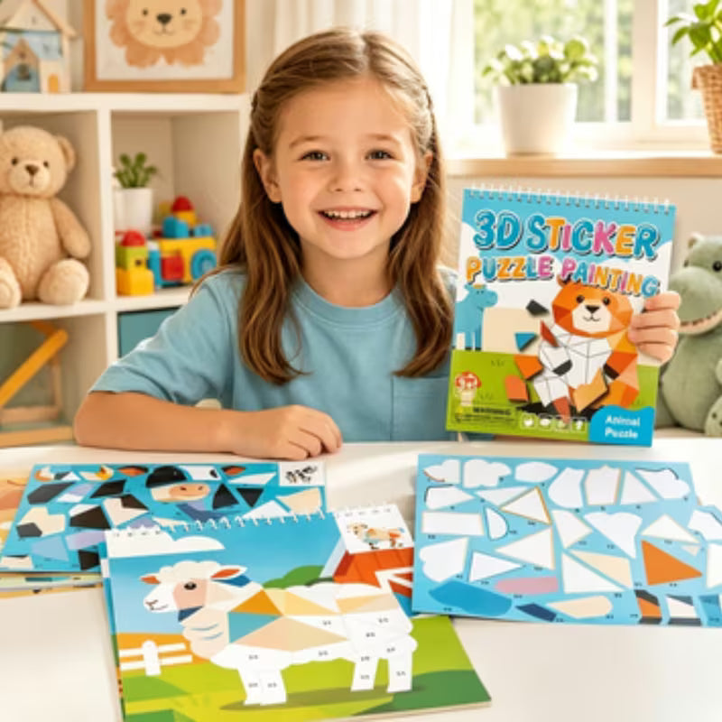 Coil 3D Geometric Sticker Puzzle