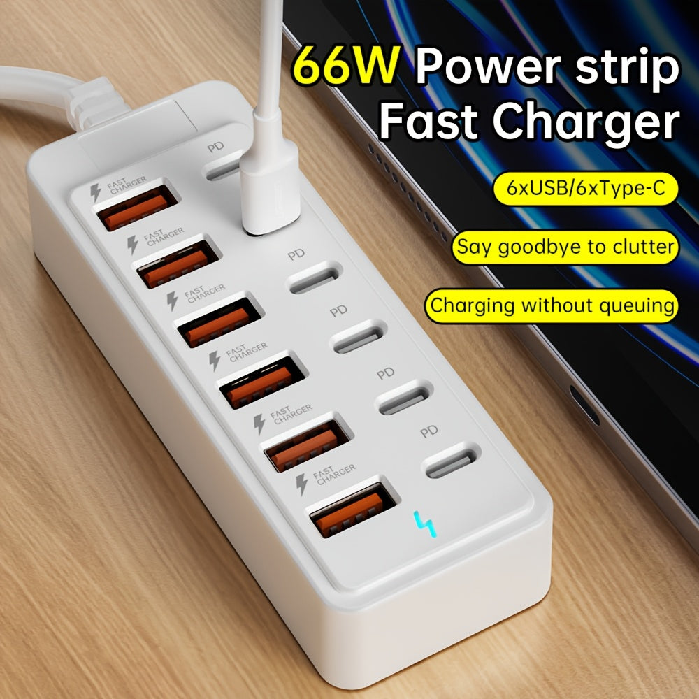 Set 12-Port USB Fast Charging Station - Max 25W Per