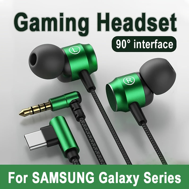 Metal Elbow 3.5Mm/Type-C Digital Chip Jack In-Ear Gaming Wired Headset, Metal