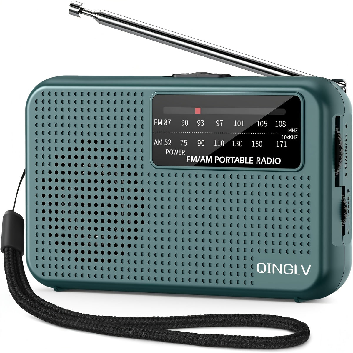 Portable Mini Radio with Telescopic Antenna and Headphone Jack