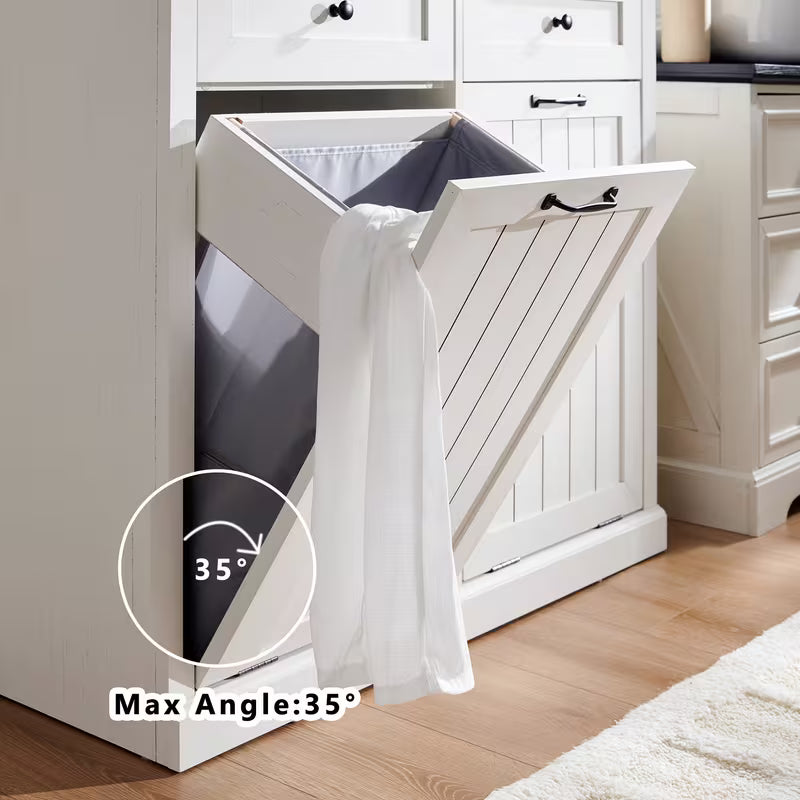 Single/Double Tilt Out Trash Can Cabinet, Wooden